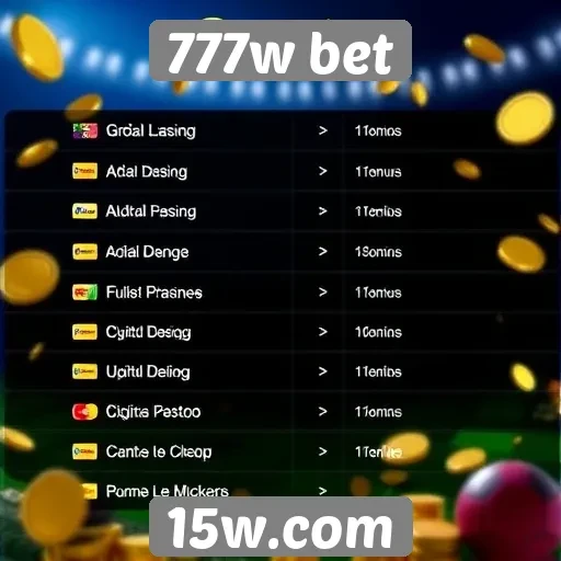 Métodos de pagamento disponíveis no 777w bet